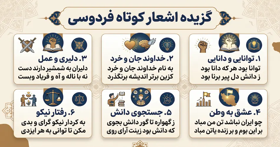 اشعار کوتاه فردوسی