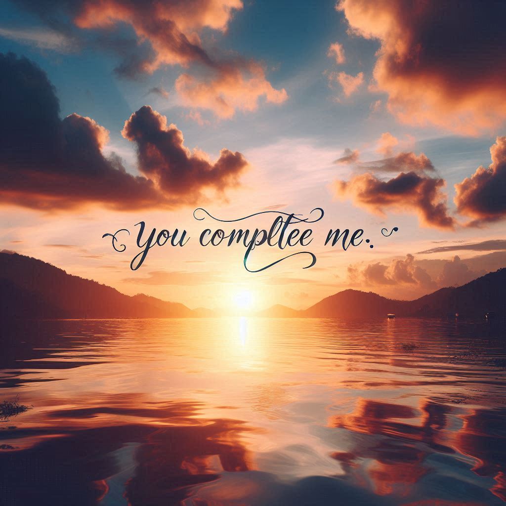 You complete me
