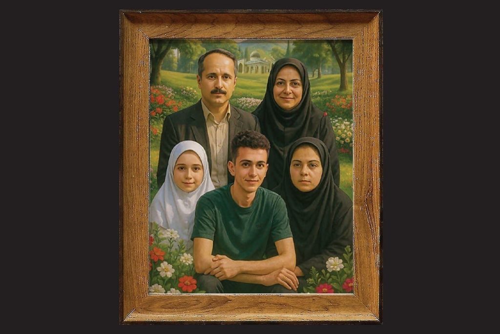 تصویری از خانواده و شخص شهید صدیقی صابر