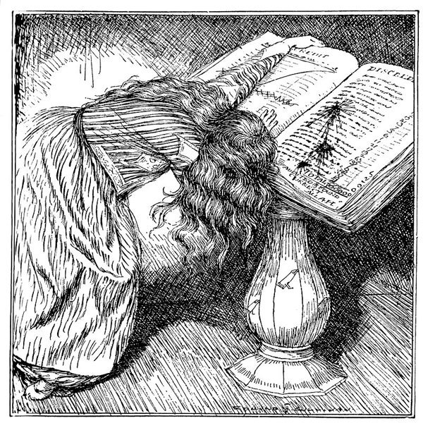 اثری از ادموند جوزف سالیوان برای پنجاه و یکمین رباعی از اولین نسخهٔ فیتزجرالد