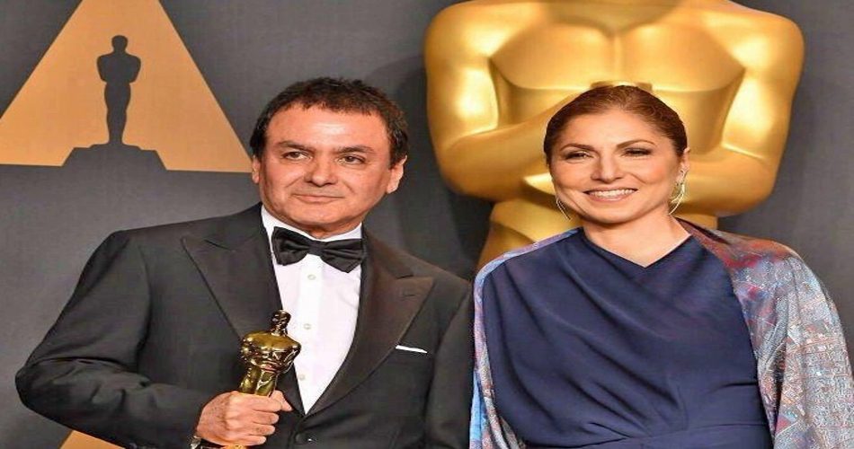 انوشه انصاری در کنار دکتر فیروز نادری