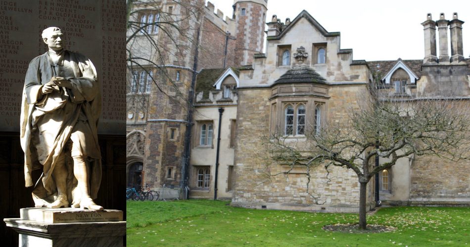 مجسمه نیوتن و درخت سیب در کمبریج

