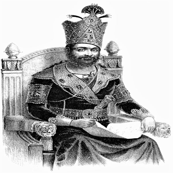 تصویر محمدشاه قاجار در روز تاجگذاری
