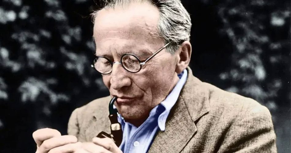 اروین شرودینگر در دوران پیری، سالها پس از جایزه نوبل.