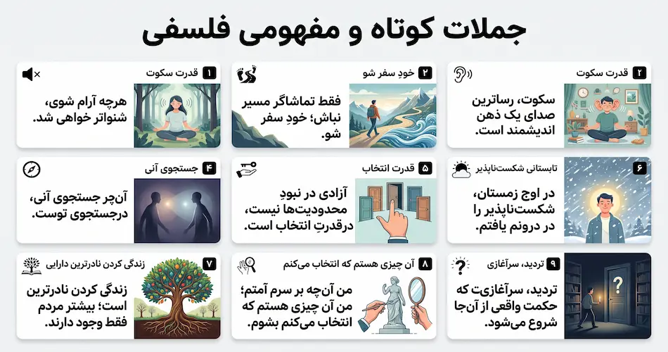 بیو فلسفی انگلیسی کوتاه و مفهومی