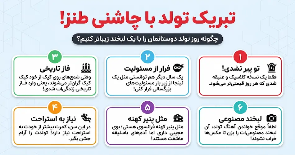 متن‌های تبریک تولد طنز، خلاقانه و متفاوت