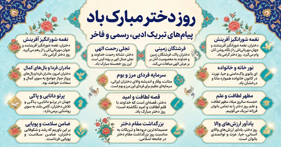 متن تبریک روز دختر ادبی، رسمی و فاخر